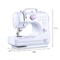 Adjustable 2 Speed Double Thread Electric Mini Sewing Machine Kids Toy with Foot Pedal Max Metal Key Power